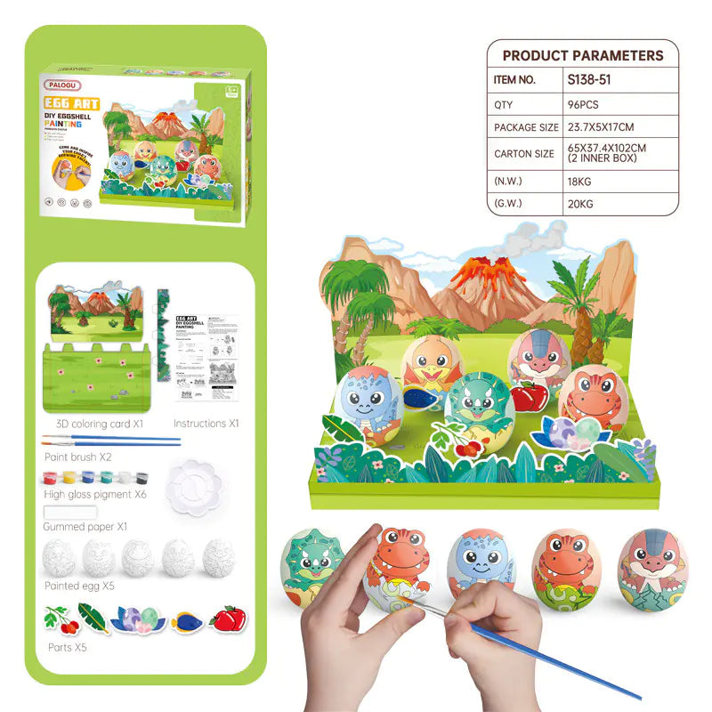 Kids' DIY Dinosaur Egg Paint Kit
