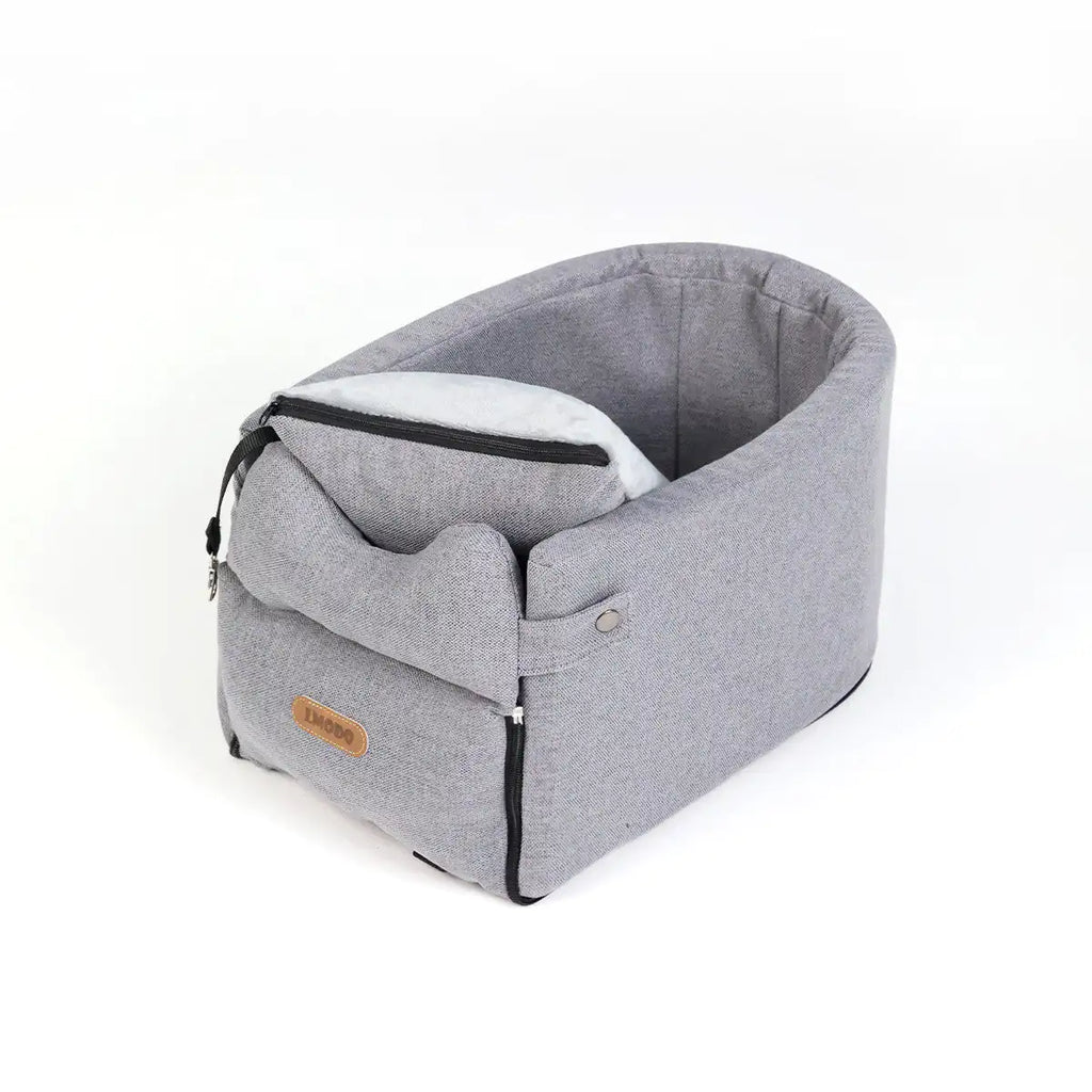 Snuggle & Giggle Portable Dog Car Seat Bed – Central Pet Carrier for Small Dogs & Cats, Safe Travel Bed