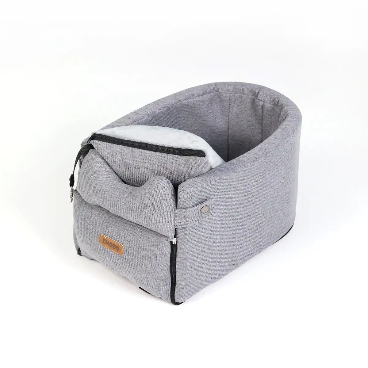 Snuggle & Giggle Portable Dog Car Seat Bed – Central Pet Carrier for Small Dogs & Cats, Safe Travel Bed