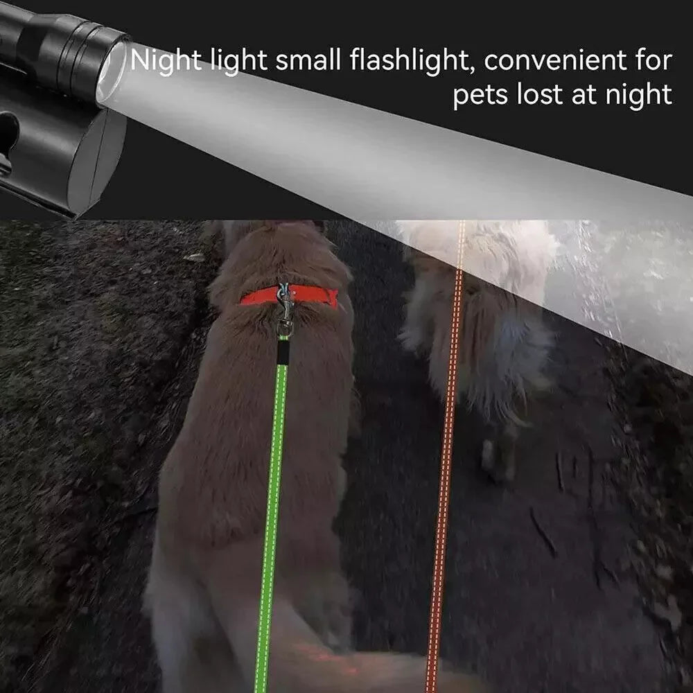 FlexiPaw™ Dual Retractable Dog Leash | 360° Tangle-Free Reflective Double Lead