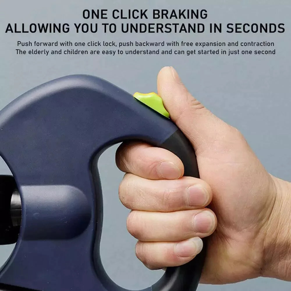 FlexiPaw™ Dual Retractable Dog Leash | 360° Tangle-Free Reflective Double Lead